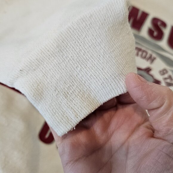 80s University Washington Cougars White Crewneck Sweatshirt Slim Small READ - Picture 4 of 12